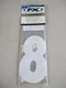 Factory Effex 7" White Decal Pro Number #8 (134358)