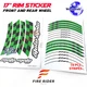 17'' Green Wheel Rim Decals GP01 Kit For Yamaha FZ09 MT-09 18-20 18 19 20