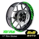 GREEN AA01 17" Wheel Rim Decals Sticker For Yamaha YZF R6 99-18 13 14 15 16 17