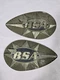 BSA A65 Metal Tank Emblem Badges, 68-8186 68-8167
