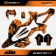 Black Orange 6 Nights Graphics Kit fits KTM 13-16 EXC EXC/F XCW 125 250 300 450