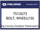 Polaris OEM Part 7512673 Screw