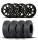 ITP Hurricane 14" Black Wheels And Terra Hook Tires [27x9-14]