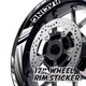 White 17 inch Wheel Sticker Decal AX2 For Triumph STREET TRIPLE 765 / R 17-21 20