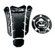 Yamaha MT03 MT-03 Fuel Tank Pad Fuel Cap Set Decal Carbon Black & White