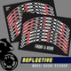 Red 17" Rim Reflective Wheel Stickers SH28 For Suzuki SV 650X 19 20