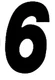 Dirt Digits Super X Numbers 5" Black #6 3-Pack