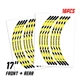 W02B For Kawasaki ER6F 09-16 Yellow Bike Decal Rim Sticker 15 14 13 12 11 10