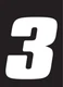 DIRT DIGITS #3 5" White Competition Number Plate Decals 3/PK DD53W-3 09-6413 164