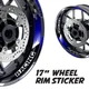 GB18 17'' Rim Wheel Stickers Decal For Suzuki GSF650 GSF600 BANDIT 95-12 11 10