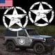 2pcs 20'' White Army Star Military Graphic Side Hood Door Vinyl Decal Stickers