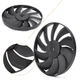 1xEngine Radiator Cooling Fan Black Fit 2007-2011 2008 Kawasaki Ninja ZX6R ZX10R