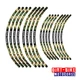 Green Dirt Bike Wheel Rim Stickers For Yamaha YZ250FX YZ450FX 2016-2021
