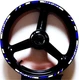 WHITE BLUE GP STYLE CUSTOM RIM STRIPES WHEEL DECALS TAPE STICKERS YAMAHA MT07