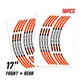 P01B For Yamaha YZF R125 2008-2021 Orange Rim Stripes Kit Sticker 20 19 18 17 16
