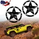 2Pcs 20" Black Distressed Military pentagram Decal Stickers For Jeep Wrangler
