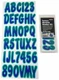 Hardline Products PUTEG200 HARD LET/NUM KIT PURPLE/TEAL