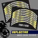 Reflective Wheel Sticker Stripes SH15 For Suzuki Bandit GSF 1250 2007-2018