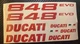 Ducati 848 evo fairing tank full sticker set decals graphics oem size/Red
