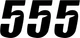 DCOR - 45-27-5 - Slash Number Plate - #5 - Black - 4"