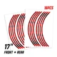 W01B For 2014-2020 Honda CB650F Red Wheel Sticker Race Kit 19 18 17 16 15