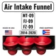 Velocity Stack Air Intake Funnel &ndash; Yamaha MT-09 / FJ-09 / FZ-09 (2014&ndash;2020) RED