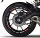 Yamaha MT-09 MT09 Wheel Rim Sticker Decals Set Front & Rear 17" Red & Silver