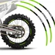Green 21'' 18'' MX Wheel Rim Stickers P03B For BETA 520 RS 2011-2014