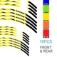 21" 18" A01B Stripe Dirt Bike Wheel Stickers For Kawasaki KLX 140G 17-20 19 18