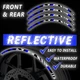 SH28 Blue 17 INCH REFLECTIVE RIM STICKER For Yamaha MT03 18 19 20