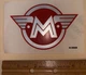 MATCHLESS Logo Red Silver 4&rdquo; 44-00026 Vinyl Transfer Decal Sticker