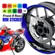 White Wheel Stickers Rim GP02 For Yamaha FJ09 MT-09 Tracer 2018-2020 18 19 20