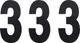 Factory Effex Standard Numbers 6in. - Black - No. 3 - 02-4453