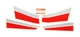 1989 Suzuki GS500E OEM Chin Spoiler Decal Sticker Right & Left 68190-01D50-8SH