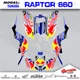 Decal Kit 4 YAMAHA RAPTOR 660 660R 2001-2005 RB1 Blue Graphics Stickers