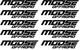 Moose Offroad Corporate Stacked Decals Black 10-Pack