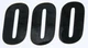 DCOR 45-26-0 Individual Numbers 6in., No.0 Black