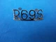 BMW ID plate rear fender  R69S chromed genuine curved shape with clamping discs