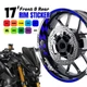 AA01 17 inch Wheel Rim Sticker Checkered For Suzuki GSXS1000F 16-19 16 17 18 19