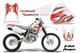 Dirt Bike Graphic Stickers Decals For Honda XR400R 1996-2004 TFLAMES R W