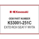 Kawasaki EXTD RCH SEAT F WVTA K53001-251C OEM NEW