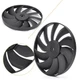 1xEngine Radiator Cooling Fan Black Fit 2007-2011 2008 Kawasaki Ninja ZX6R ZX10R
