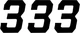 DCOR - 45-35-3 - Race Number Plate - #3 - Black - 6"