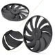 1xEngine Radiator Cooling Fan Black Fit 2007-2011 2008 Kawasaki Ninja ZX6R ZX10R