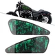 Motorcycle Decals Fuel Gas Tank Stickers for Harley XL883 1200 2Pcs Green Skull