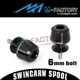 For Yamaha YZF R1 S R1M 15-18 17 16 6mm Swingarm Spools Sliders BLACK ATOM