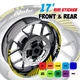 AA02 17 inch Wheel Rim Sticker Stripe For Kawasaki NINJA 650 12-20 17 18 19
