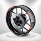 Orange 17'' Rim Wheel Sticker Decal Strip Tape L02B For Kawasaki Ninja 650R