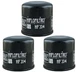 HIFLOFILTRO HF204 Black Oil Filters 3-Pack Honda Kawasaki Suzuki Triumph Yamaha