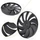1xEngine Radiator Cooling Fan Black Fit 2007-2011 2008 Kawasaki Ninja ZX6R ZX10R